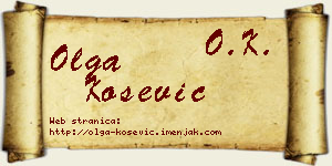 Olga Košević vizit kartica